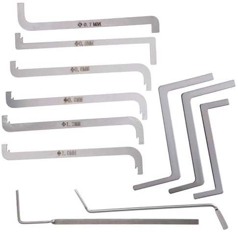 11pcs Lock Pick Tension Wrench, Locksmith Lock Pick Set, Locksmith Push Rod, Locking Picking Tension Wrench Tool- The Universal Essential Turning Tool