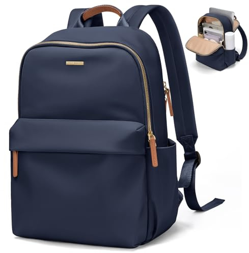 GOLF QUALITY ryggsäck dam, stor laptop ryggsäck 14 tum skolryggsäck laptopväska med anti-stöld ryggsäck business arbete resor för lärare högskola, marinblå
