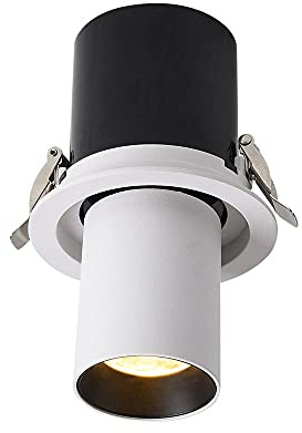 Foco empotrable LED, Foco direccional de Techo de 20 W, Foco de Pared Ajustable Aent Spot Light, Foco direccional de Techo para Interiores, galerías y pasillos.