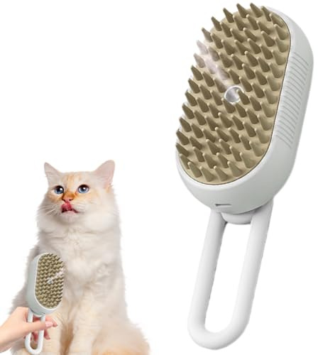 Cepillo De Vapor Para Mascotas, Peine De Aseo Autolimpiador Para Gatitos – Cepillo Desenredador para Gatos, para Propietarios de Perros, Bañadores, Hogar y