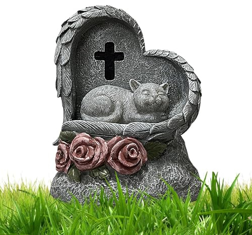Pietre commemorative per cani, pietra commemorativa per animali domestici, lapide di animali domestici - Statua da giardino solare per animali domestici, segno commemorativo per animali domestici