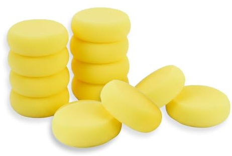 fKiZanthene - Esponja de pintura infantil, lote de doce almohadillas de espuma redondas, esponjas absorbentes para bricolaje, taller y clase, aplicadores flexibles para acuarela y actividades