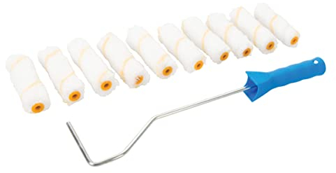 Silverline Mini Roller Frame & 10 Sleeves 100mm (555252)