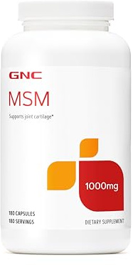 GNC MSM 1000mg Supplement, Supports Healthy Joint Cartilage, 180 Servings