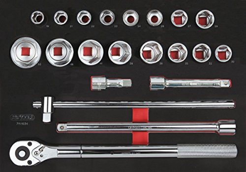 KS Tools 711.1034 Modul Steckschlüsselsatz 21-teilig Zubehör 3/4