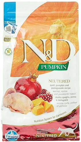 Farmina N&D sterilised pumpkin with quail and pomegranate for cats