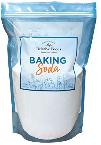 Relative Foods Baking Soda for Cooking, cleaning, & More - Gluten Free Sodium Bicarbonate Baking Mix w/No Preservatives - Pure Bulk Baking Soda for Baking (5, Pounds) Mined from the earth with nothing added.