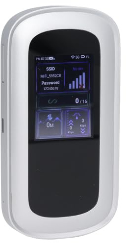 5G Router WiFi 6 mit SIM Kartensteckplatz - 16 Geräte - 4000mAh - 2,77 Gbit/s Download - 1,25 Gbit/s Upload - Tragbares WLAN Gerät