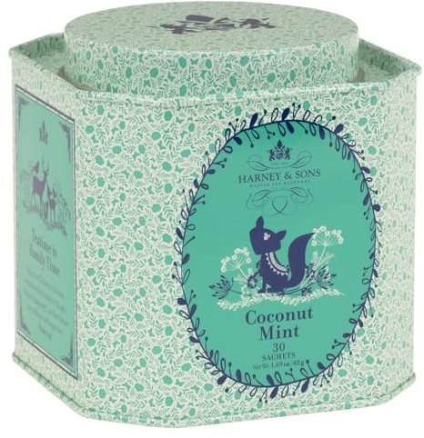 Harney & Sons Organic Coconut Mint Tea | 30ct sachet tin