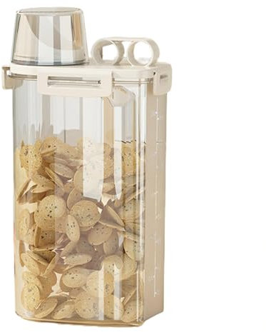 Conteneurs hermétiques de stockage de céréales – Ensemble d'organisation de cuisine, stockage des aliments empilables | Distributeur de nourriture sèche épaisse et transparente pour le riz, la farine,