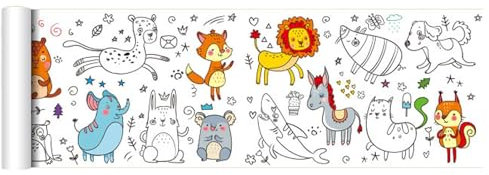 Wlikmjg Rollo de coloración larga, Rollo para colorear,Dibujándolos un largo rodillo de coloración | Impulsa el juguete de educación de las habilidades motoras finas para las niñas para