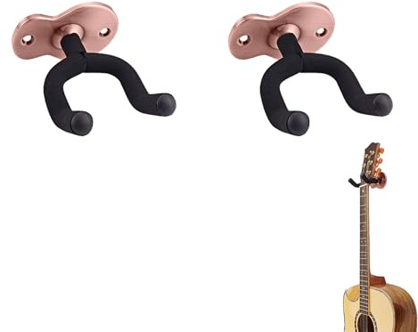 Tyatiyzn 2 PCS Soporte Guitarra Pared, Colgador Guitarra, Soporte Ukelele Pared, para Guitarra Acústica, Guitarra Clásica, Bajo y Ukelele