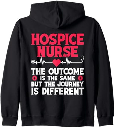 Hospice Infermiera Apprezzamento Viaggio registrato Infermiera Hospice Felpa con Cappuccio