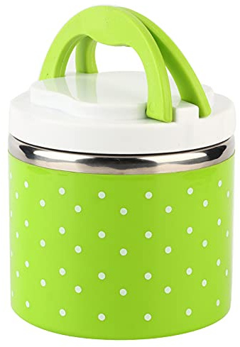 Lylithuif Boîte à déjeuner isotherme en acier inoxydable, récipient alimentaire thermique avec doubles poignées pour bureau, école, pique-nique, conservation de la chaleur, 630 ml, vert