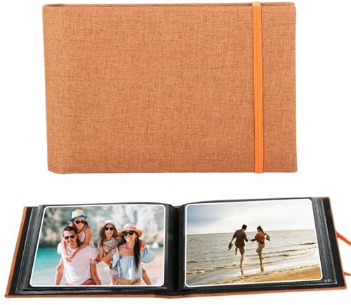 1 pcs Small Photo Albums 6x4 100 Photos Slip In Photo Albums(Brown)