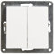 McPower Wechselschalter | Flair | 2-fach Schalter, 250V~/10A, Uunterputz Lichtschalter, universelle Einsatzmöglichkeiten, ideal für moderne Einrichtungsstile, weiß