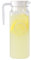 GOLDBEARUK Square Plastic Pitcher Fridge Jug with Lid - 1.1 Litre Carafe