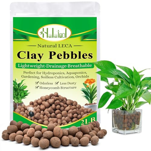 Halatool 3L Leca Clay Pebbles for Plants, 4-16mm Hydro Balls for Drainage