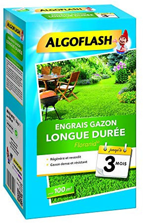 Algoflash Engrais Gazon, Longue Durée 3 mois - 3 kg