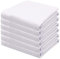 Qtuie Pañuelos Hombre Juego de 6 Pañuelo Blanco de Algodón Pañuelo de Bolsillo Pañuelos de Caballero Pañuelos de Tela para Hombres Caballeros 40x40 cm (QT103)
