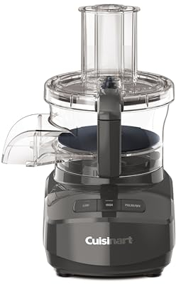 Cuisinart 9-Cup Continuous Feed Food Processor with Fine and Medium Reversible Shredding and Slicing Disc, Universal Blade, Continuous-Feed Attachment, and In-Bowl Storage (Gray)