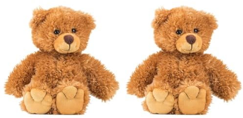 Schaffer Knuddel Mich! 5400 Plüsch Teddybär Tom, 19 cm, braun (Packung mit 2)