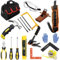 QeeHeng Werkzeug Kinder für Anfänger Lernen , Kinder Werkzeug Set mit echt Handwerkzeugen, DIY Kinder Bauwerkzeug Spielzeug Kits Geschenk mit Werkzeugtasche&Werkzeuggürtel&Hammer&Handsäge, 18 Stück