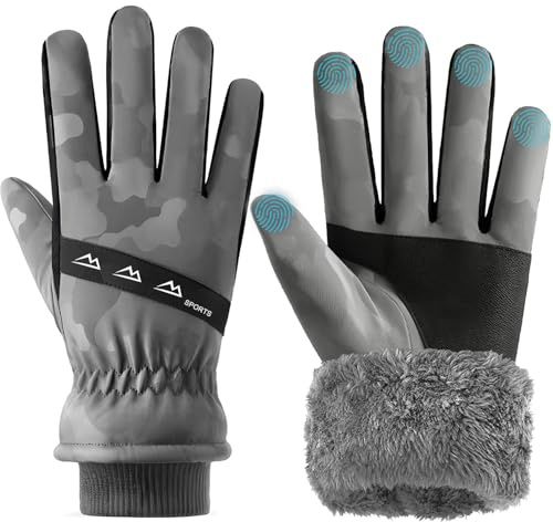 seenlast Guanti Riscaldabili, Guanti Riscaldati USB Ricaricabili per Uomo Donna, Guanti Riscaldati Moto con Batteria 7.4V 2200MAh*2, Guanti Scaldamani Touchscreen con 3 Temperature Regolabili