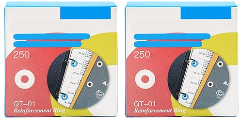 Laroal Étiquette autocollante de Renfort pour Papier à Feuilles Mobiles, Autocollant imperméable Auto-adhésif pour Trous d'anneau, Protection de Livre et Autocollant de réparation
