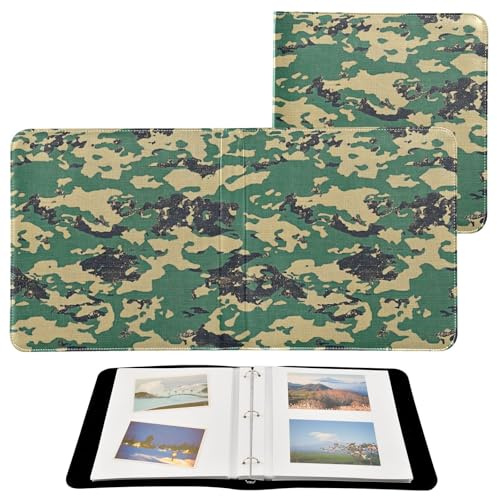 Albums photos autocollants pour toutes les tailles de photos camouflage militaire bleu sarcelle camouflage 10 x 15 cm, 12 x 17 cm, 15 x 20 cm