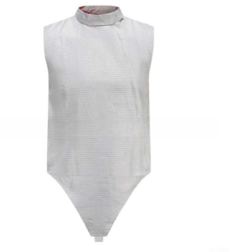 Traje de esgrima, Uniforme de metal de aluminio para niños adultos para entrenamiento de esgrima, ropa protectora para deportes de lucha con espadas (50#)