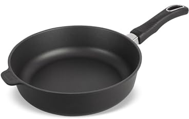 Original Gundel GUSS-BRATPFANNE INDUKTION hoch, Ø 26 cm, Höhe 7,5 cm, BIOTAN-Oberfläche, PFOA-frei, Akku-Therm Boden - fester Stiel