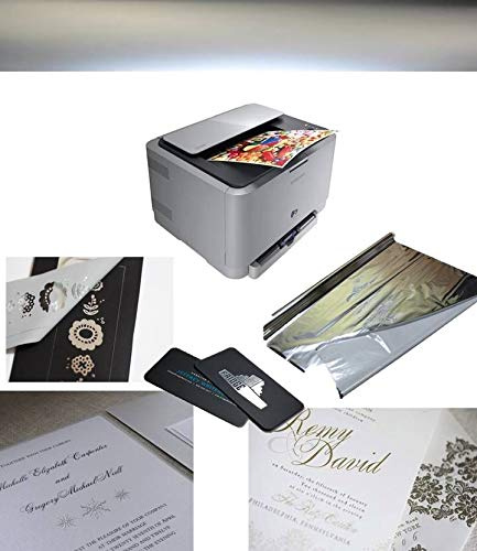SILVER FOIL TRANSFER; LAMINAZIONE SU STAMPA LASER, COLOR ARGENTO, 10 FOGLI A4