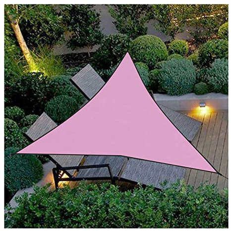 HotYou Sonnensegel Sonnenschutz Garten Balkon und Terrasse wetterbeständig Atmungsaktiv Schattenspender Dreieck rechtwinklig,Rosa,3 * 3 * 3 M