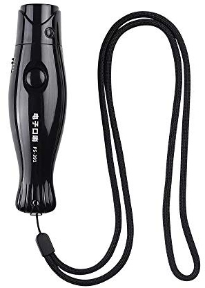 Szaerfa Silbato Electrónico de Mano con Cordón, 3 Volúmenes, Negro
