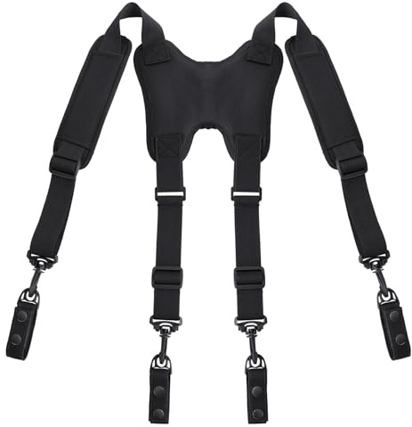 MELOTOUGH Tactical Harness Tactical Suspenders 1.5 inch Police Suspenders for Duty Belt (Black)
