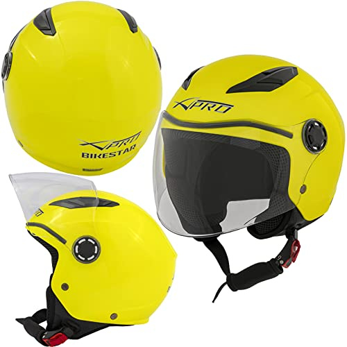 Casco Moto Scooter Niño Chicos Infantil Seguridad Homologado ECE 22 06 Fluo M