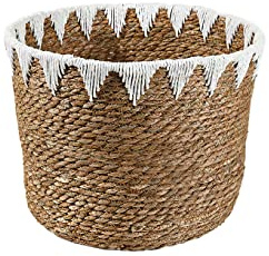 Serene Spaces Living Medium Handmade Cattail Leaf Basket - Natural, Eco-Friendly & Durable - Perfect for Decoration, Storage, Potted Plant Cover/Cachepot or Gifting, 12 Diameter & 9.5 Tall