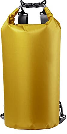 Preiswert&Gut Wasserfester Packsack 20L Seesack Dicht Trockentasche See Seemannssack Stausack (Gelb)