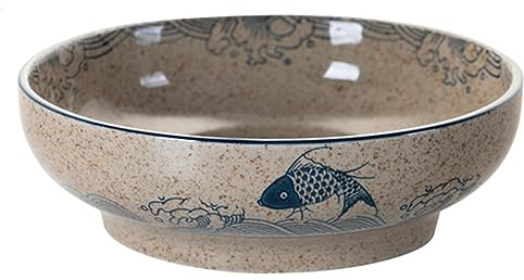 TuYines Ensaladera grande, cuenco grande de cerámica, cuenco grande para sopa, ensaladera, cuenco grande para servir, diámetro de 23 cm, cuenco para fruta, resistente