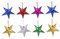 OSALADI 8 Stücke Hochzeit Dekor Krippe Ornamente Puzzleteil Ornament Neujahr Stern Laterne Funkeln Pentagramm Lampenschirm Weihnachten Hängende Lampenschirm Kronleuchter Decke Hängende