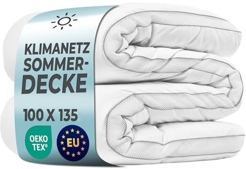 LILENO HOME Coperta estiva per bambini, 100 x 135 cm, set da 1 con rete climatica CoolComfort, extra morbida, per bambini, 100 x 135 cm, perfetta come coperta estiva leggera, lavabile fino a 95 °C