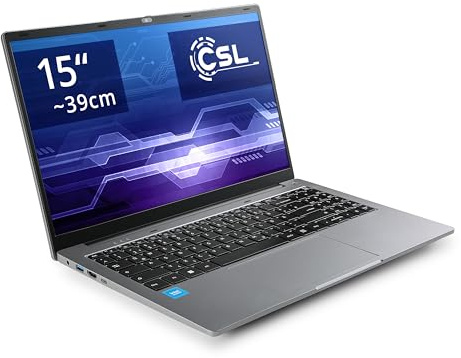 Notebook CSL R'Evolve C15 v4 Windows 11 Home - Ultra-Slim Laptop, 15,6 Zoll Display FHD 1920x1080 IPS, Intel N150 CPU 4x3600 MHz Turbotakt, 1000 GB M.2 SSD, 8 GB DDR4-RAM, USB 3.2, BT 5.1, AC WLAN