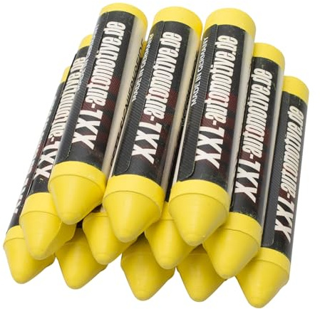 RepTools 12x Reifenkreide Fettkreide gelb 17.5mm Reifenmarkierung Reifen Marker Kreide