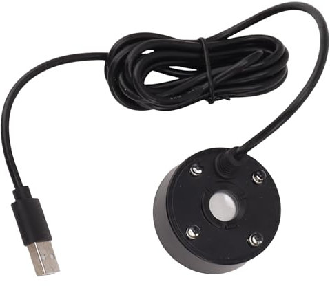 Beufee Ultrasonic Mist Maker, Mini Fog Machine Mist Maker Fogger USB Colorful LED Lights 5v Water Mister Fogger Fountain Atomizer for Water Fountain Pond (Black)