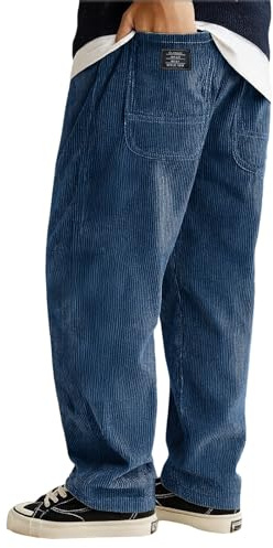Pantaloni in velluto a coste, da uomo, taglie forti, comodi, invernali, eleganti, per il tempo libero, per la corsa, per la corsa, per lo sport e la vita quotidiana