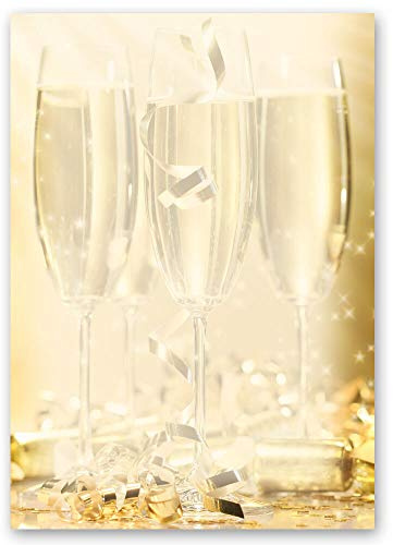 50 Sheets Motif Letter Paper! Invitation Champagne Glasses DIN A4 - Paper-Media
