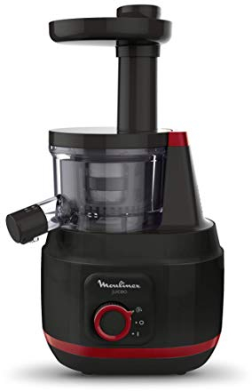 Moulinex ZU1508 Juiceo Extracteur de jus à froid, facile à nettoyer, lavable au lave-vaisselle, 150 W, 0,8 L, plastique, noir