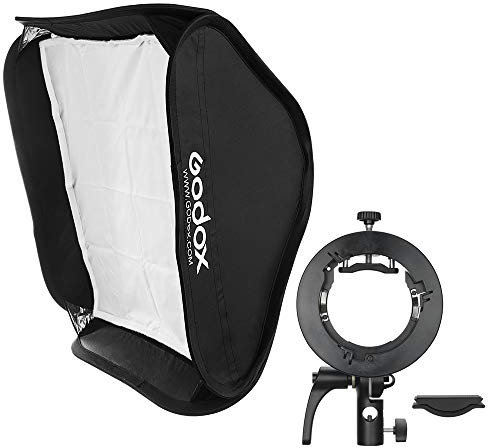 Godox SGUV6060 Kit de Accesorios para Flash Incluye Soporte Speedlite S2 y Softbox para Flash de Cabeza Redonda y Cuadrada de Godox AD400PRO, V1, AD200, V860II Series, TT685 Series, TT350 Series, etc