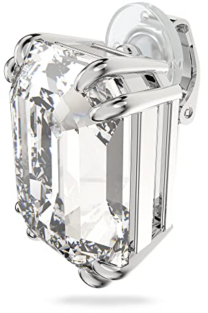 Swarovski Mesmera Ohrclip, Einzel, Kristall im Oktagon-Schliff, Rhodiniert